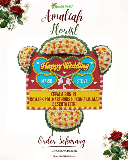 Papan Bunga Pernikahan Indramayu